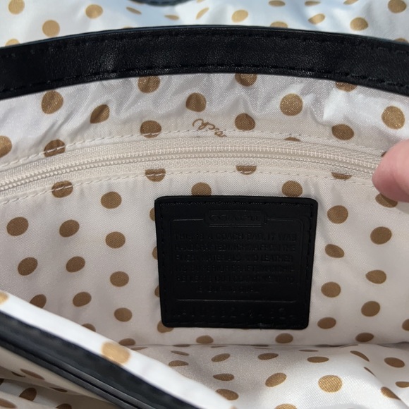 NWT Coach Black Leather Bag. - Picture 12 of 14